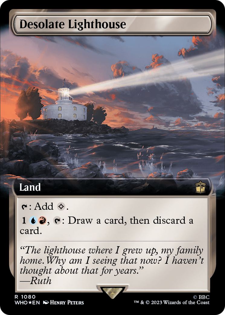 Image of Desolate Lighthouse (Extended Art) (Surge Foil) (WHO-1080) - Doctor Who: (Extended Art) Foil