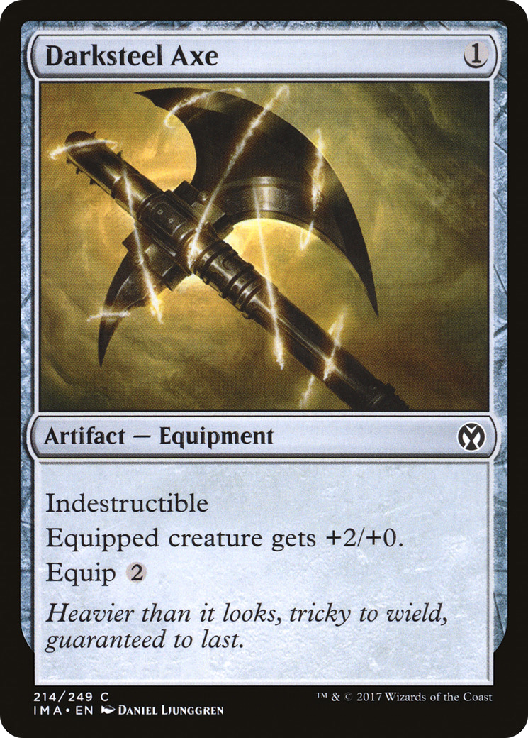 Image of Darksteel Axe (IMA-214) - Iconic Masters Foil