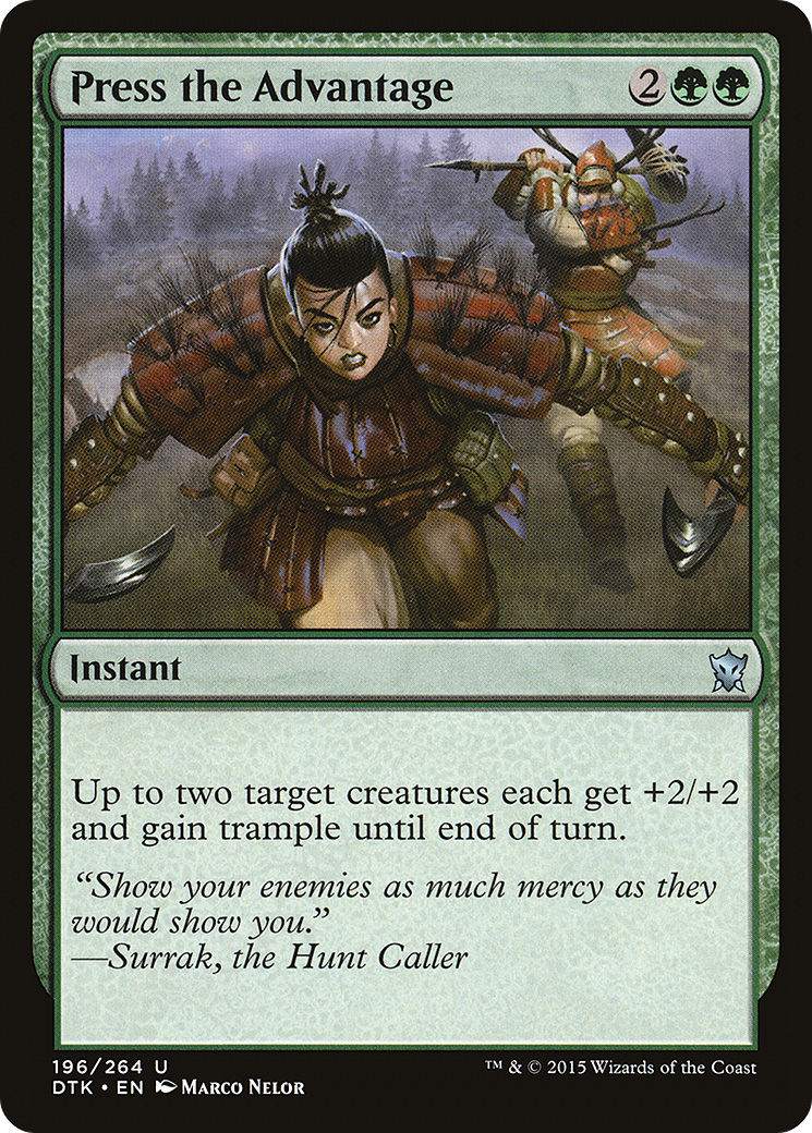 Image of Press the Advantage (DTK-196) - Dragons of Tarkir Foil