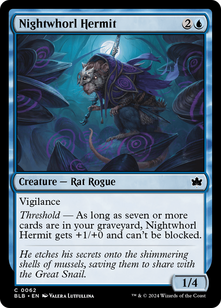 Image of Nightwhorl Hermit (BLB-062) - Bloomburrow