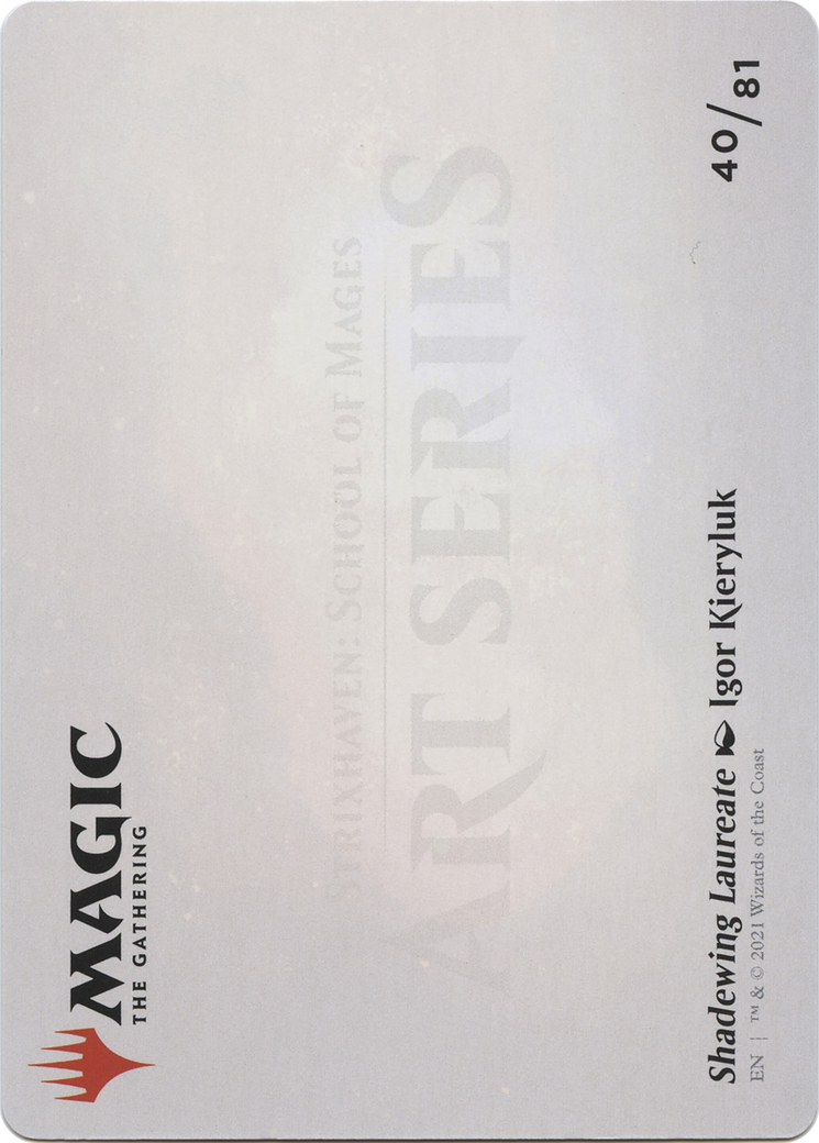 Image of Shadewing Laureate // Shadewing Laureate (ASTX-040) - Strixhaven Art Series (Borderless) Foil
