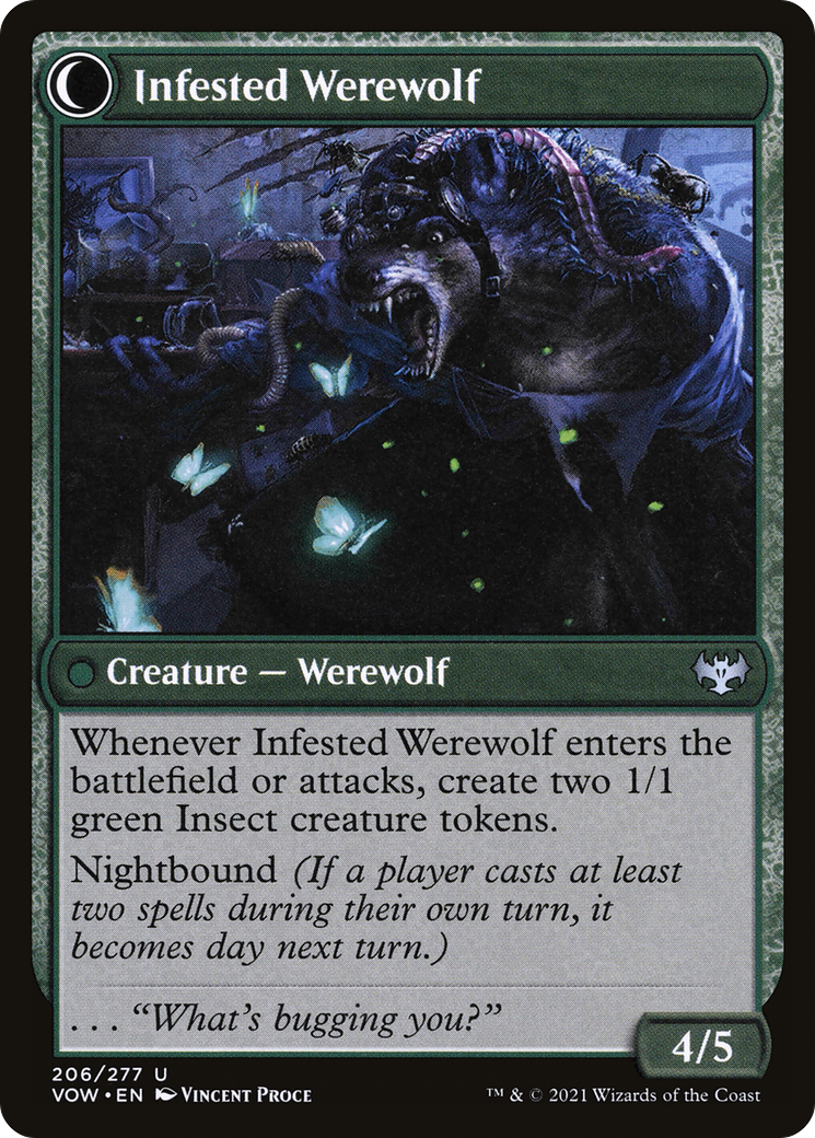 Image of Infestation Expert (VOW-206) - Innistrad: Crimson Vow: (Double Faced Transform) Foil