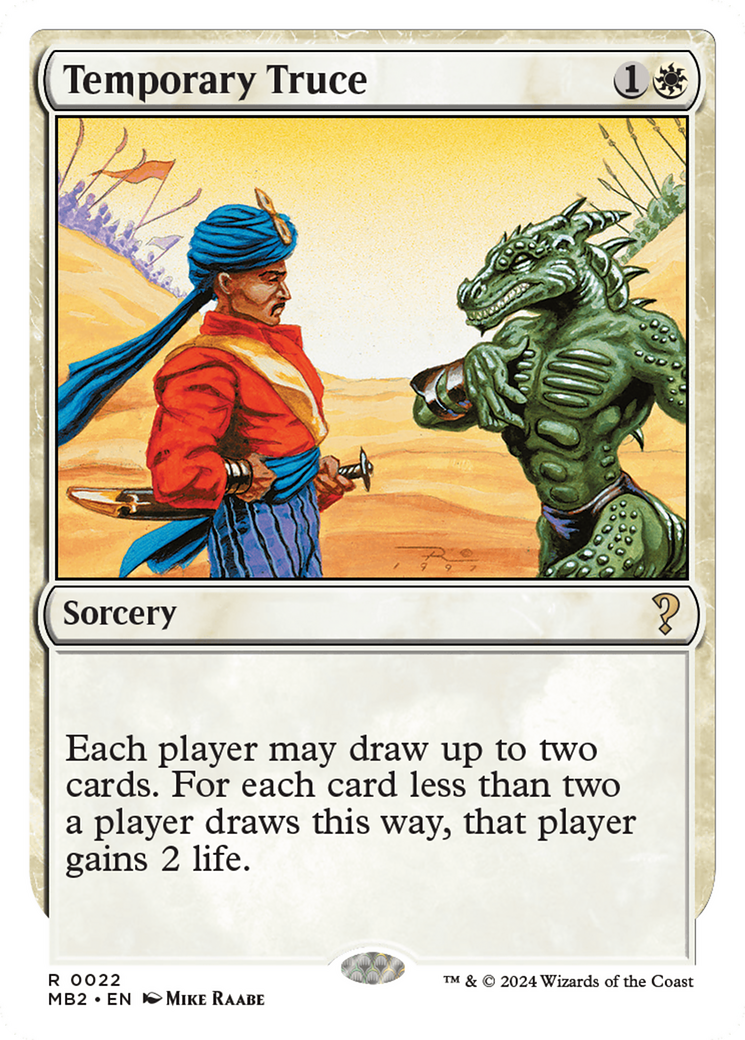 Image of Temporary Truce (White Border) (MB2-022) - Mystery Booster 2