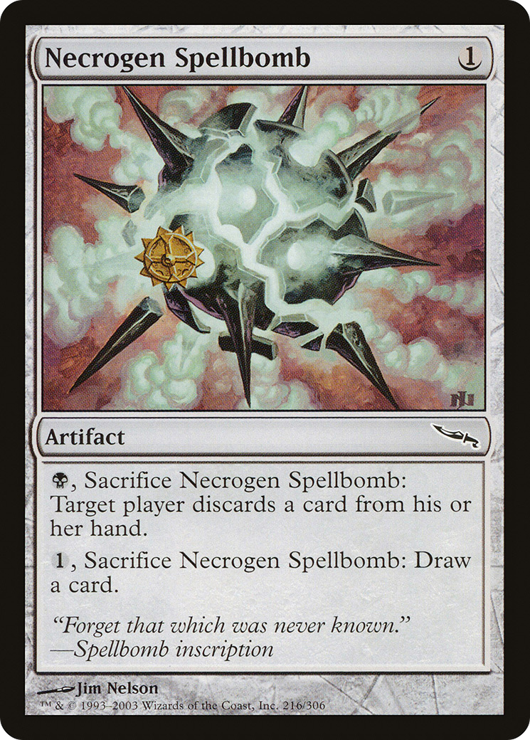 Image of Necrogen Spellbomb (MRD-216) - Mirrodin