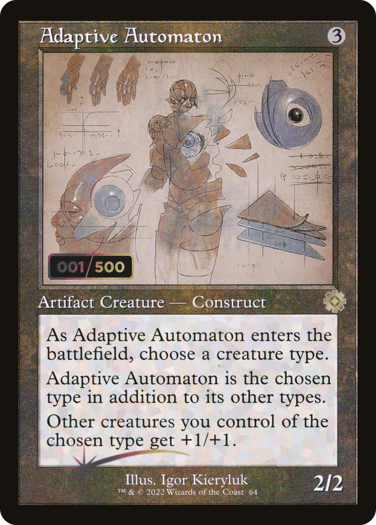 Image of Adaptive Automaton (Schematic) (Serial Numbered) (BRR-064) - The Brothers' War Retro Artifacts Foil