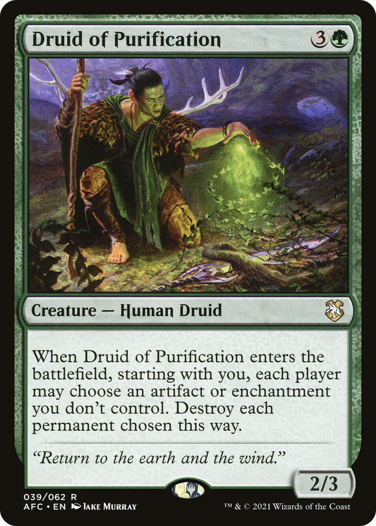 Image of Druid of Purification (AFC-039) - Forgotten Realms Commander