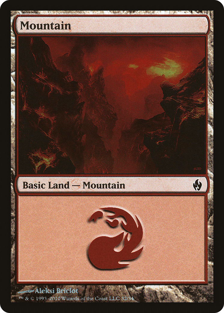 Image of Mountain (32) (PD2-032) - Premium Deck Series: Fire and Lightning Foil