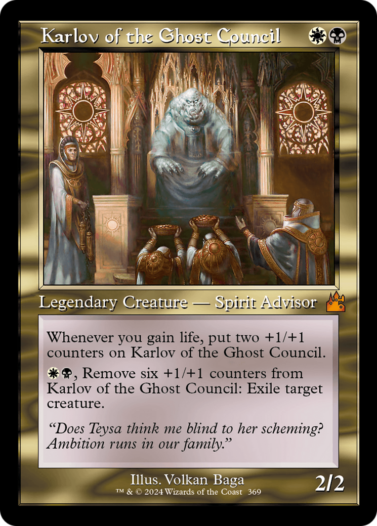Image of Karlov of the Ghost Council (Retro Frame) (RVR-369) - Ravnica Remastered Foil