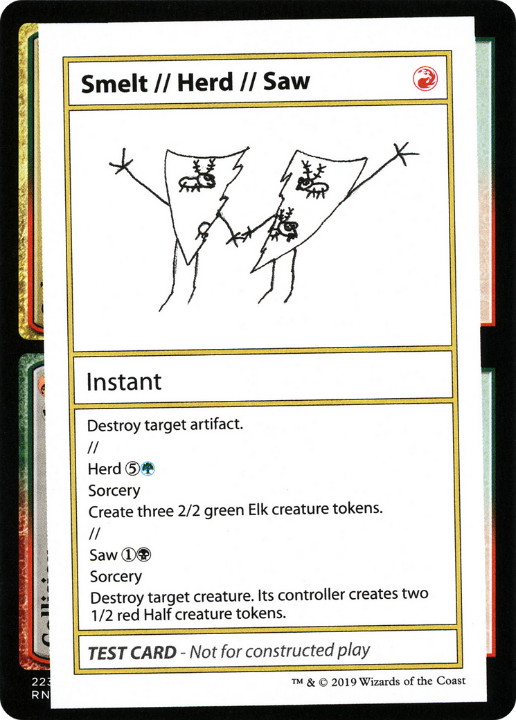 Image of Smelt // Herd // Saw (No PW Symbol) (CMB1-) - Mystery Booster Playtest Cards 2021
