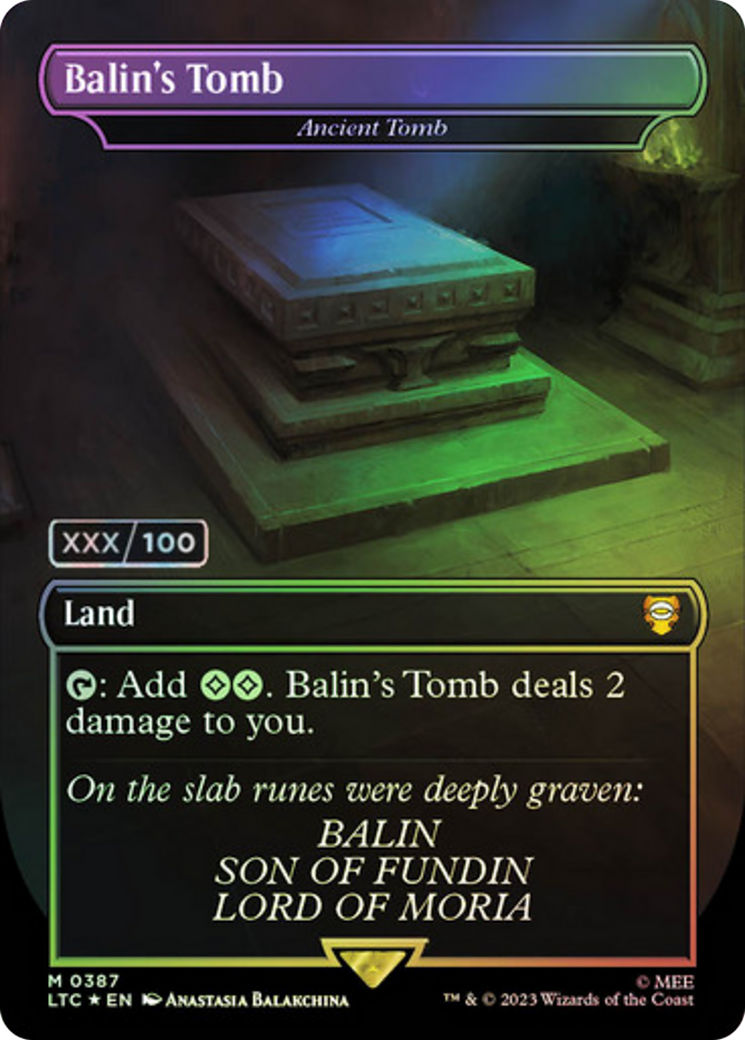 Image of Balin's Tomb - Ancient Tomb (Serial Numbered) (LTC-387) - Tales of Middle-earth Commander / Balin's Tomb (Borderless) Foil