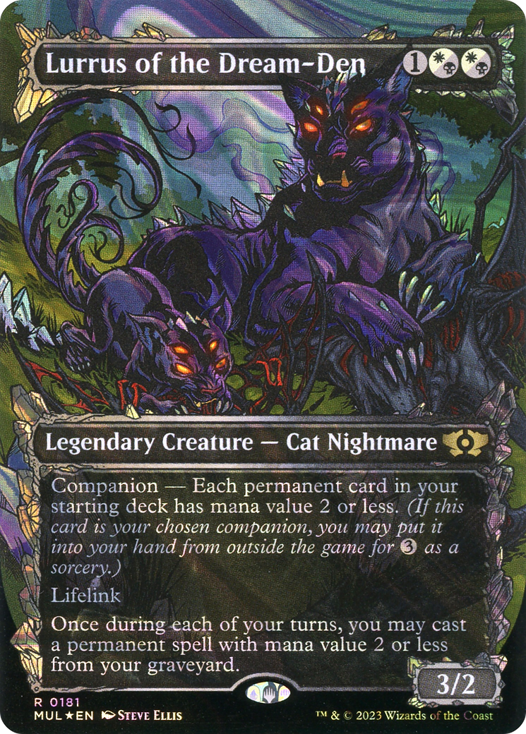 Image of Lurrus of the Dream-Den (Halo Foil) (MUL-181) - Multiverse Legends: (Showcase) (Borderless) Foil