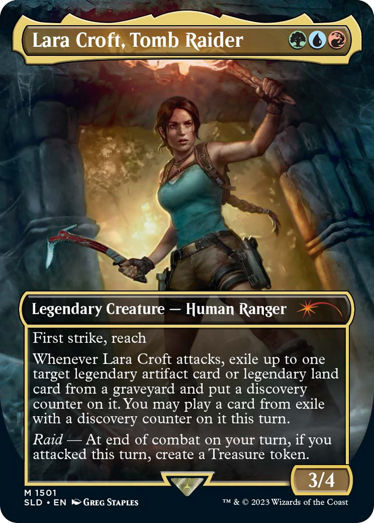 Image of Lara Croft, Tomb Raider (SLD-1501) - Secret Lair Drop (Borderless) Foil