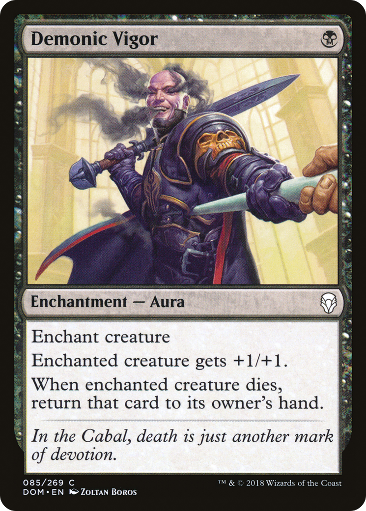 Image of Demonic Vigor (DOM-085) - Dominaria Foil
