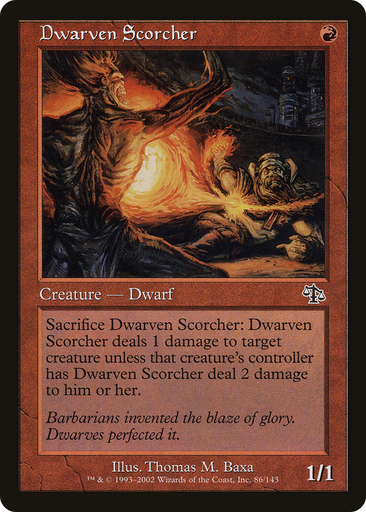 Image of Dwarven Scorcher (JUD-086) - Judgment Foil