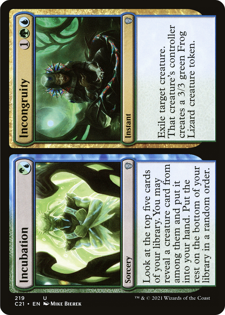 Image of Incubation // Incongruity (C21-219) - Commander 2021