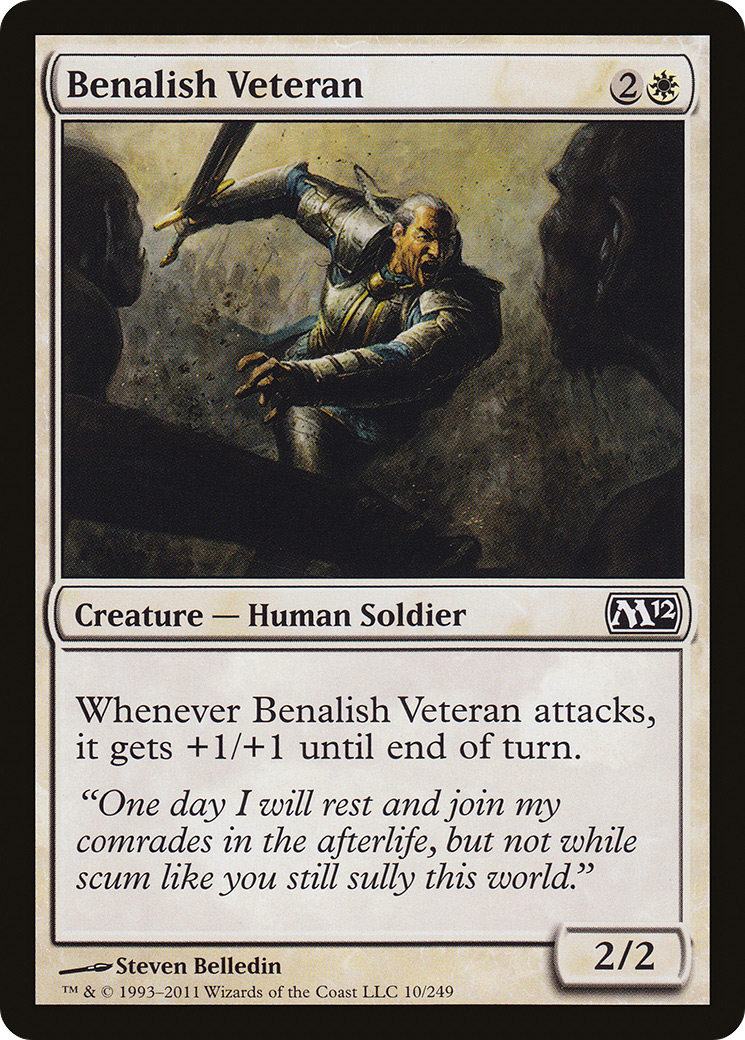 Image of Benalish Veteran (M12-010) - Magic 2012 Foil