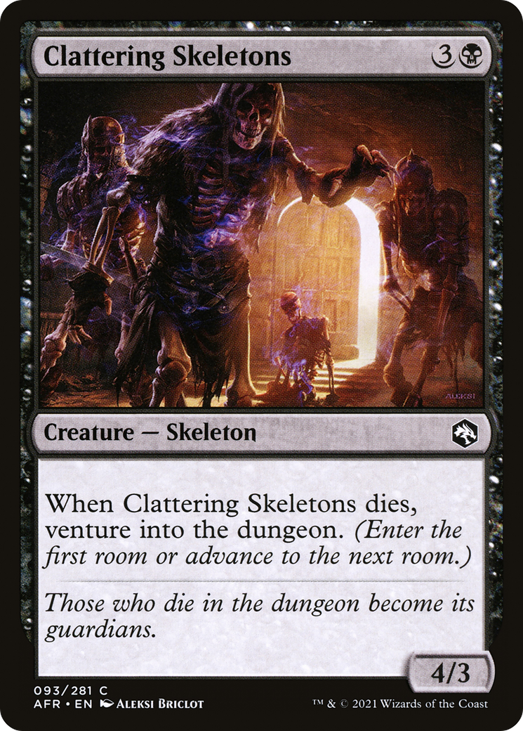 Image of Clattering Skeletons (AFR-093) - Adventures in the Forgotten Realms Foil