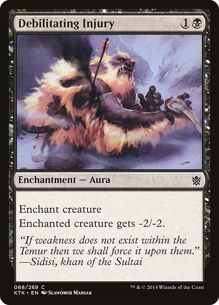 Image of Debilitating Injury (KTK-068) - Khans of Tarkir Foil
