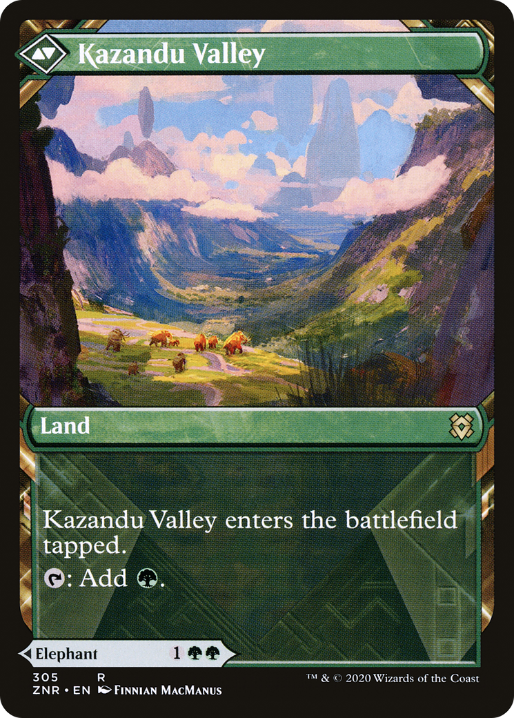 Image of Kazandu Mammoth (Showcase) (ZNR-305) - Zendikar Rising: (Showcase)
