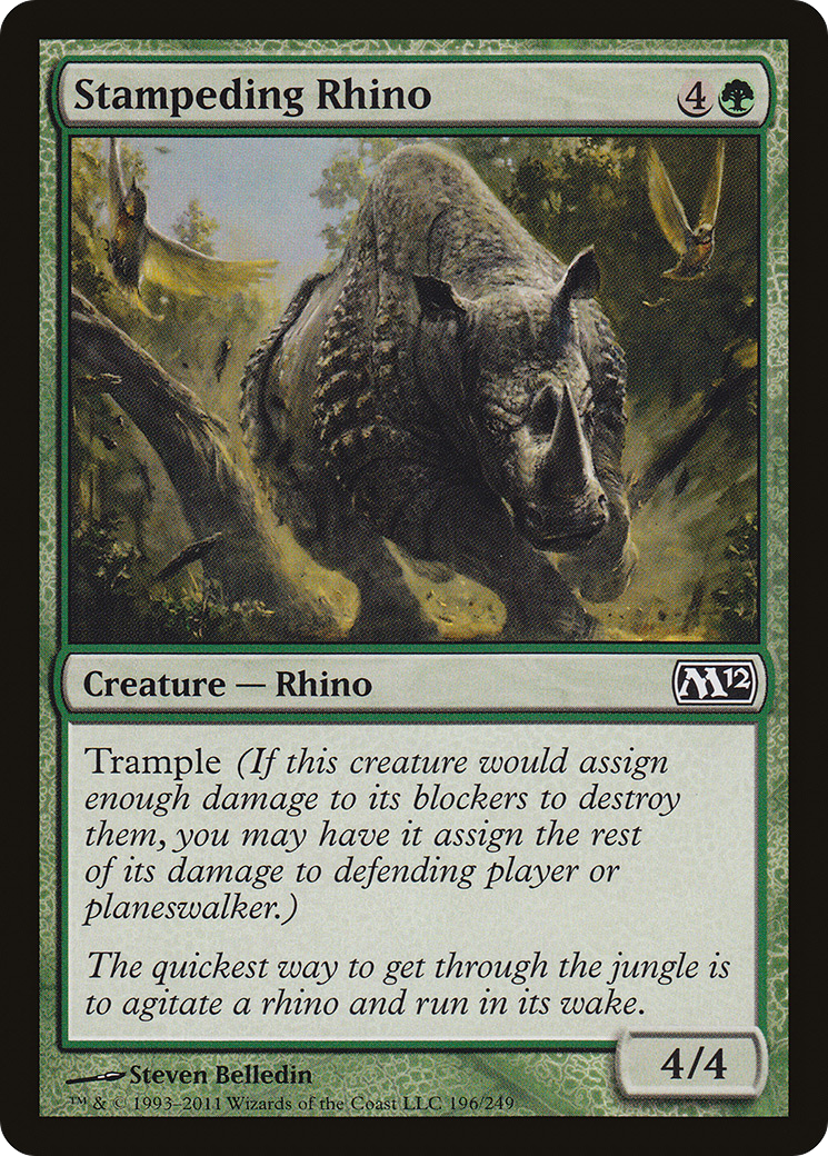 Image of Stampeding Rhino (M12-196) - Magic 2012 Foil