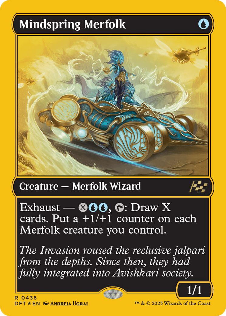 Image of Mindspring Merfolk (First-Place Foil) (DFT-436) - Aetherdrift Foil