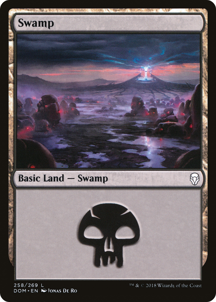Image of Swamp (258) (DOM-258) - Dominaria Foil