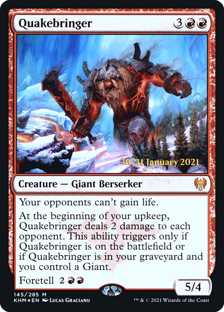 Image of Quakebringer (PRE-145) - Kaldheim Promos Foil