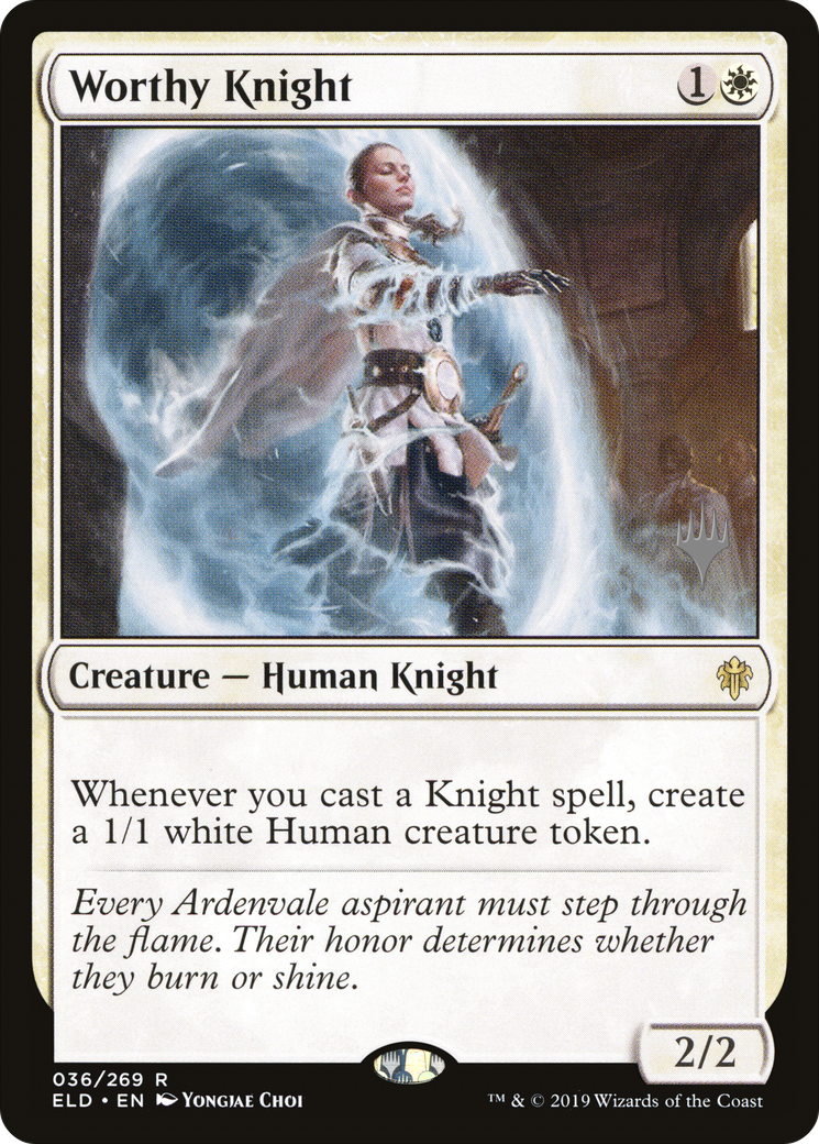 Image of Worthy Knight (PPELD-036) - Throne of Eldraine Promos Foil