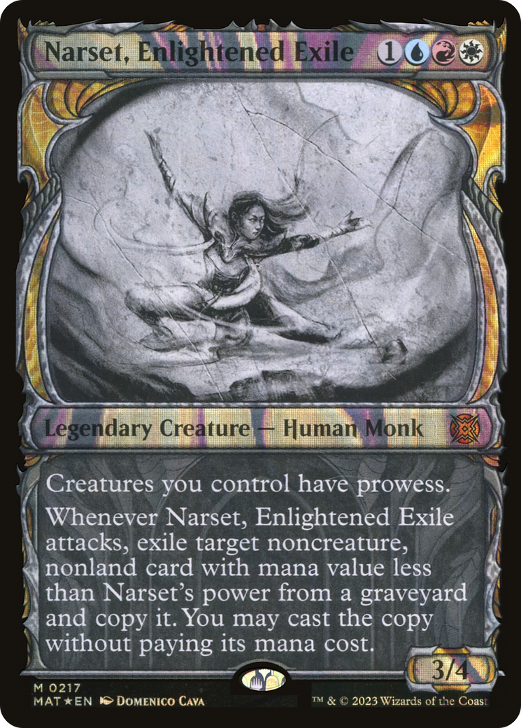 Image of Narset, Enlightened Exile (Halo Foil) (MAT-217) - March of the Machine: The Aftermath: (Showcase) Foil