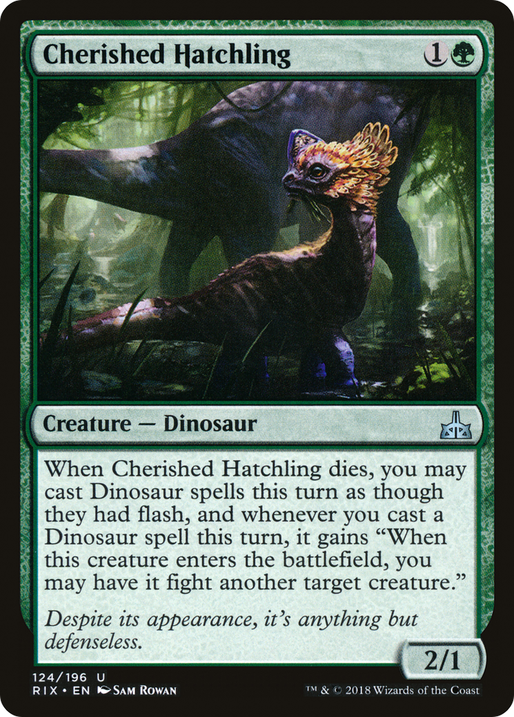 Image of Cherished Hatchling (RIX-124) - Rivals of Ixalan Foil