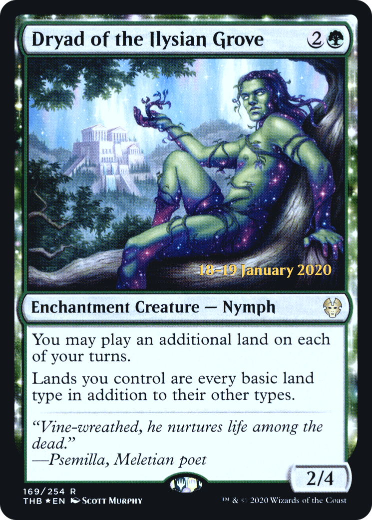 Image of Dryad of the Ilysian Grove (PRE-169) - Theros Beyond Death Promos: (enchantment) Foil