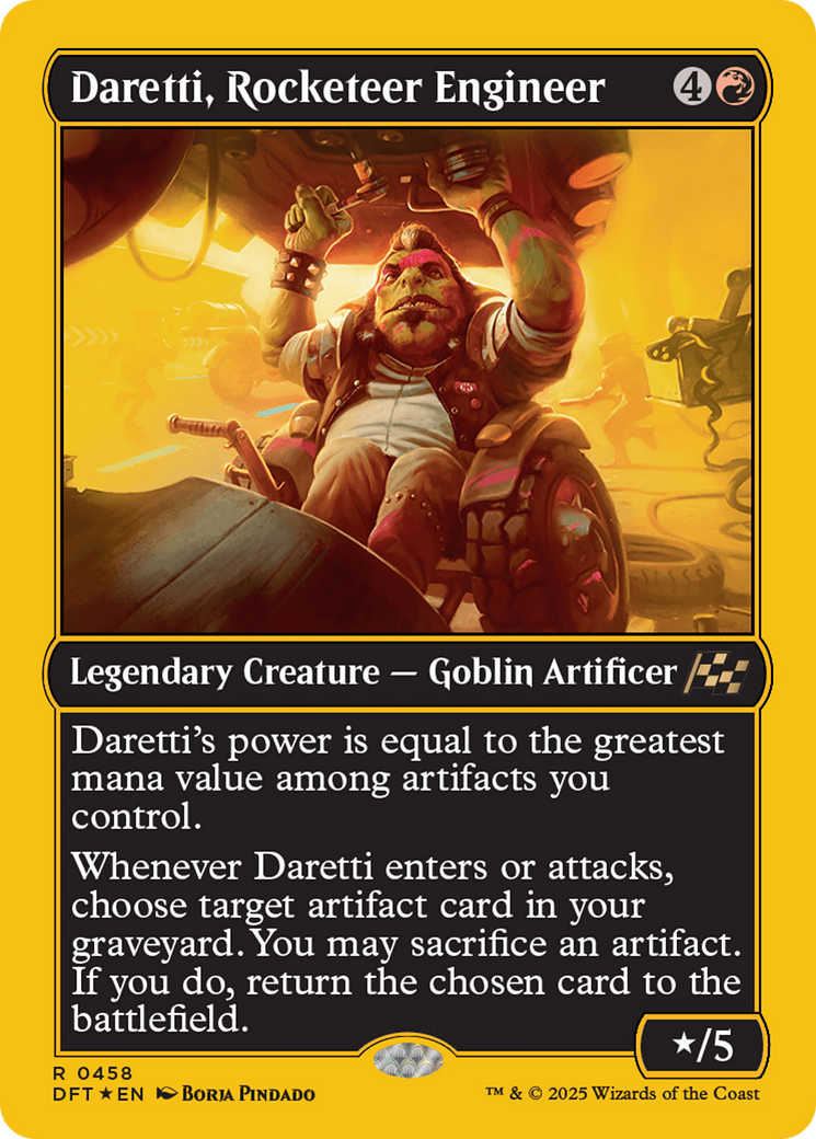 Image of Daretti, Rocketeer Engineer (First-Place Foil) (DFT-458) - Aetherdrift Foil