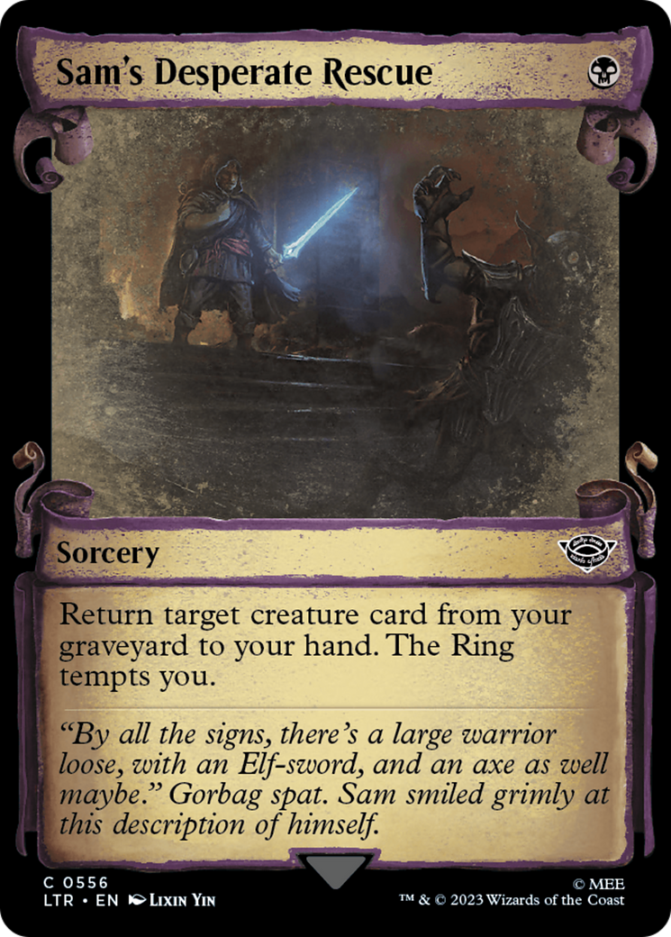 Image of Sam's Desperate Rescue (Showcase Scrolls) (LTR-556) - The Lord of the Rings: Tales of Middle-earth: (Showcase) Foil