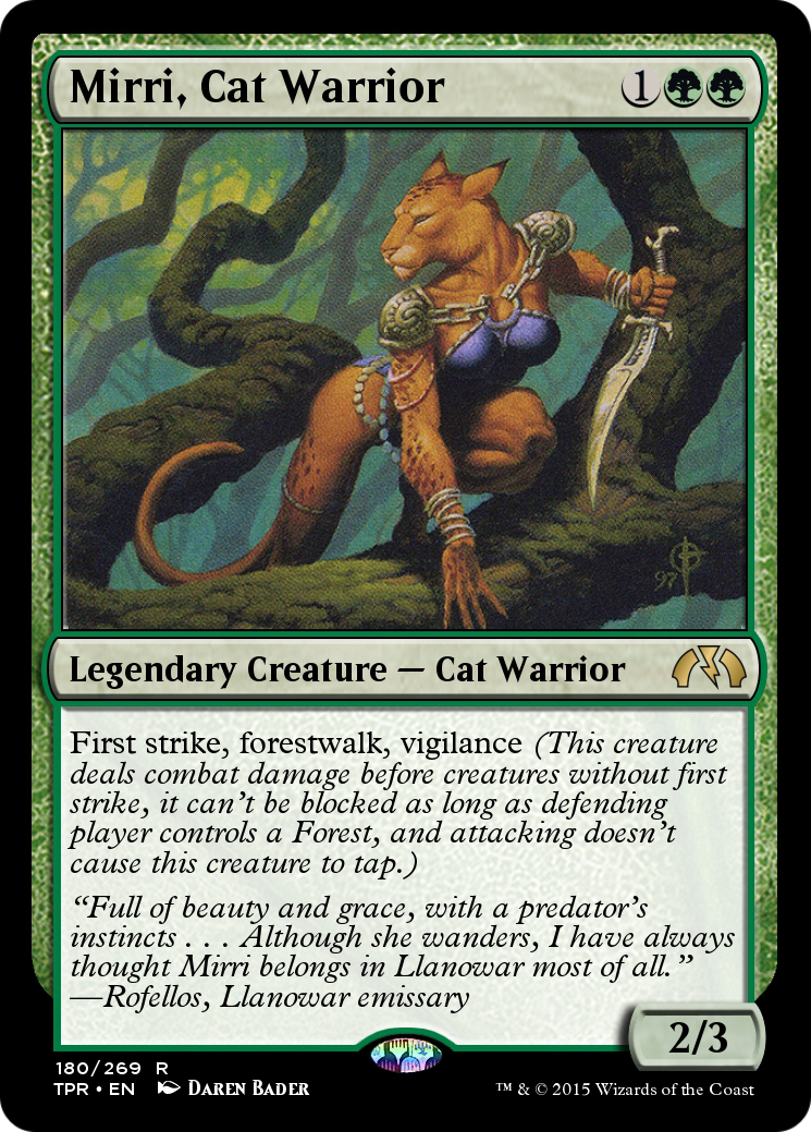 Image of Mirri, Cat Warrior (TPR-180) - Tempest Remastered Foil