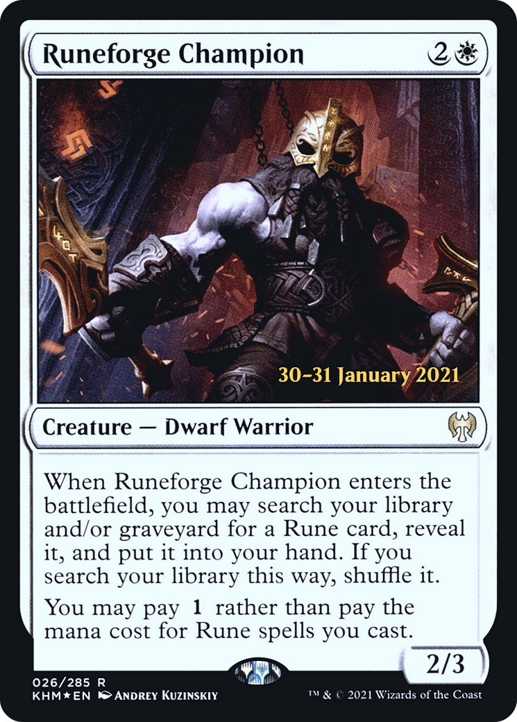 Image of Runeforge Champion (PRE-026) - Kaldheim Promos Foil