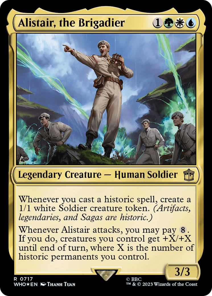 Image of Alistair, the Brigadier (Surge Foil) (WHO-717) - Doctor Who Foil