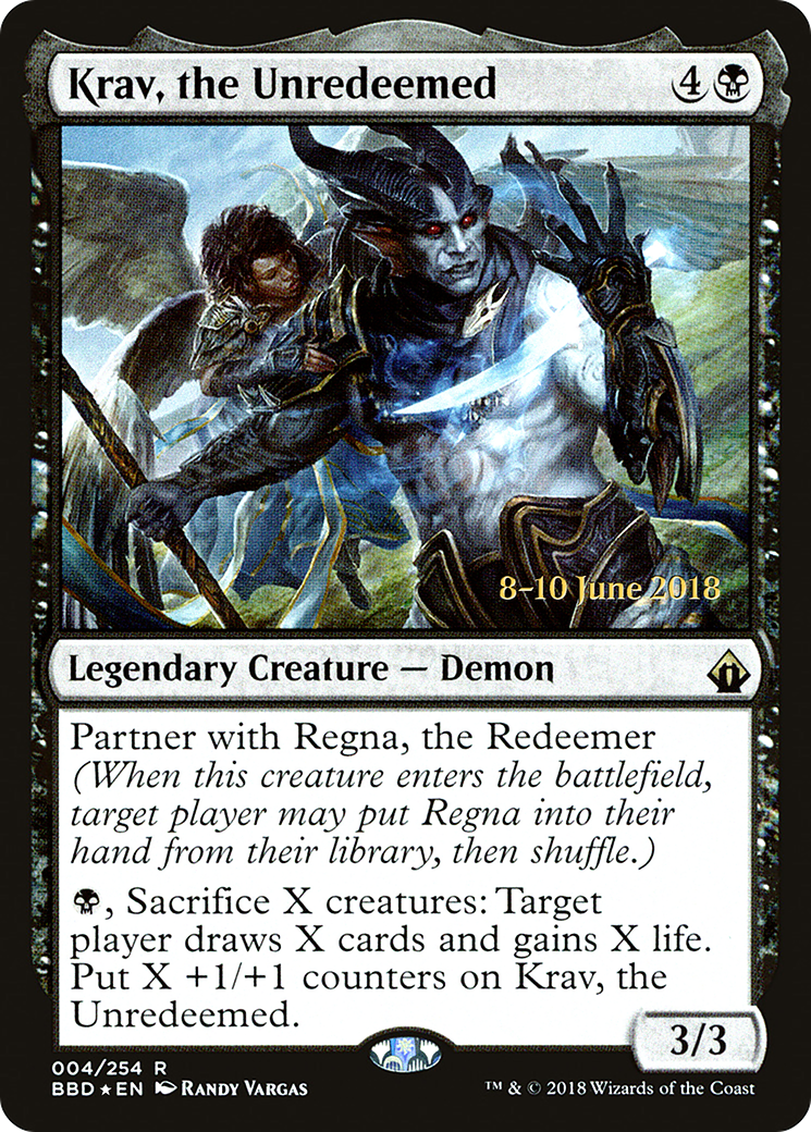 Image of Krav, the Unredeemed (LARP-004) - Battlebond Promos Foil