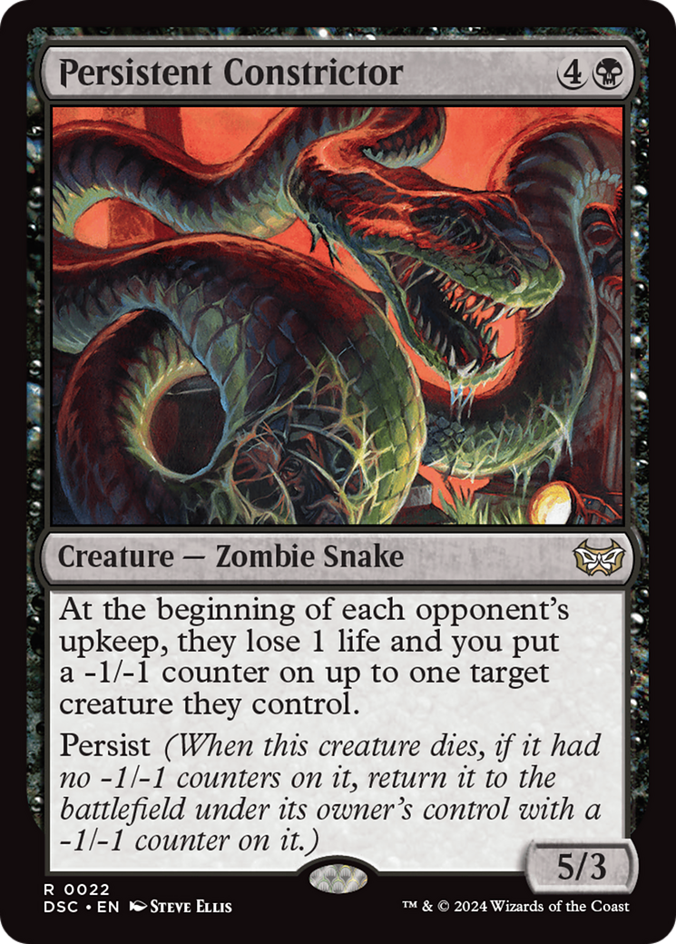 Image of Persistent Constrictor (DSC-022) - Duskmourn: House of Horror Commander