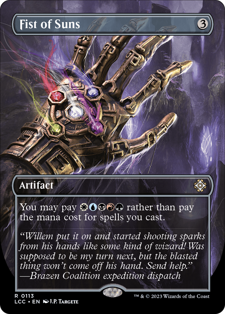 Image of Fist of Suns (Borderless) (LCC-113) - The Lost Caverns of Ixalan Commander (Borderless) Foil