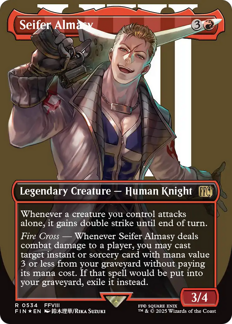 Image of Seifer Almasy (Borderless) (Surge Foil) (FIN-534) - FINAL FANTASY (Borderless) Foil