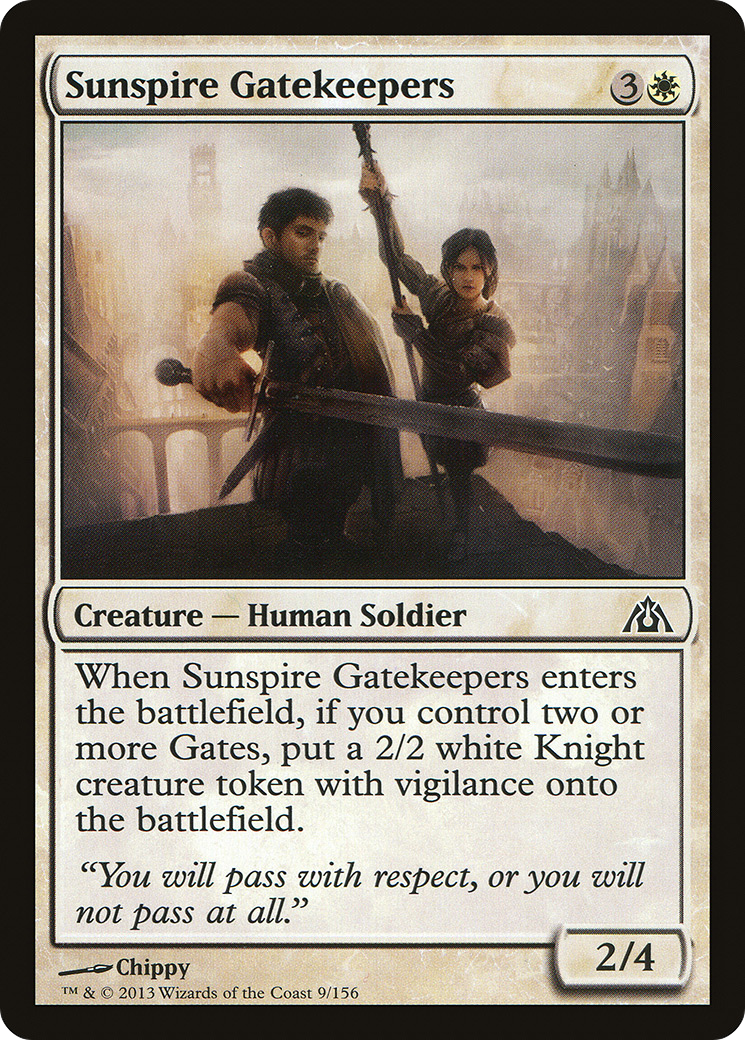 Image of Sunspire Gatekeepers (DGM-009) - Dragon's Maze Foil
