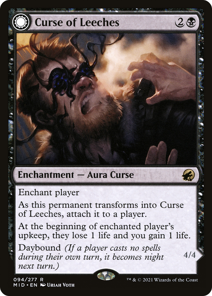 Image of Curse of Leeches (MID-094) - Innistrad: Midnight Hunt: (Double Faced Transform)