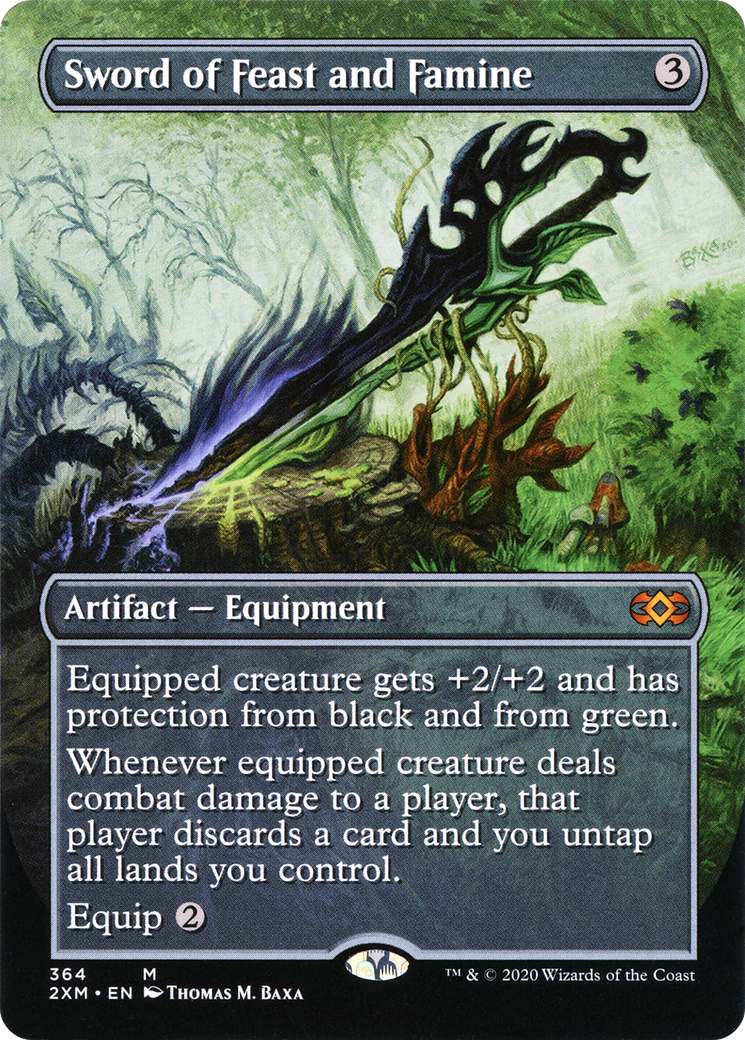 Image of Sword of Feast and Famine (Borderless) (2XM-364) - Double Masters (Borderless)