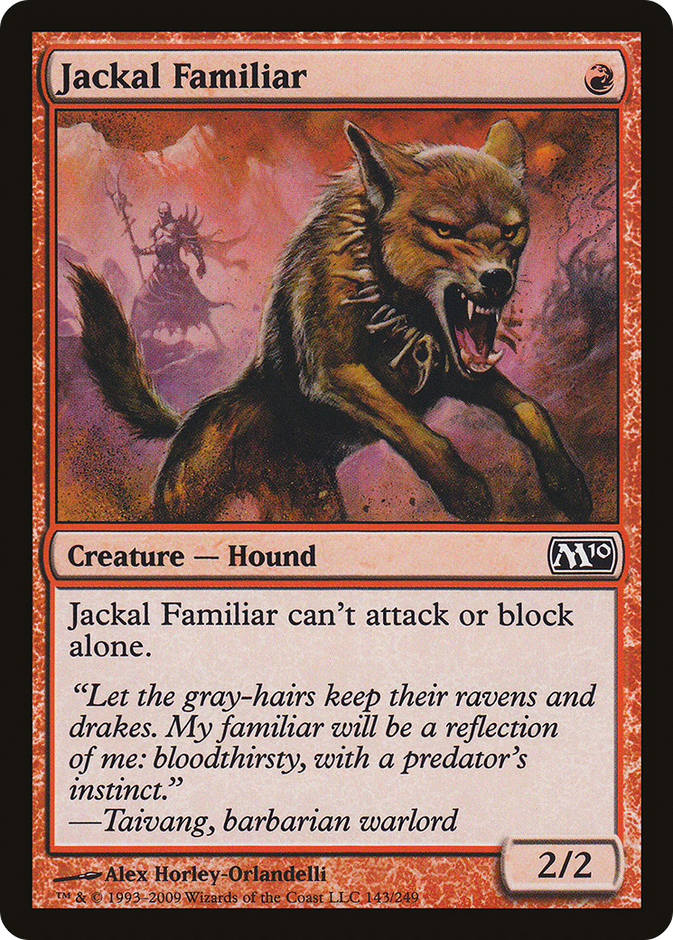 Image of Jackal Familiar (M10-143) - Magic 2010 Foil