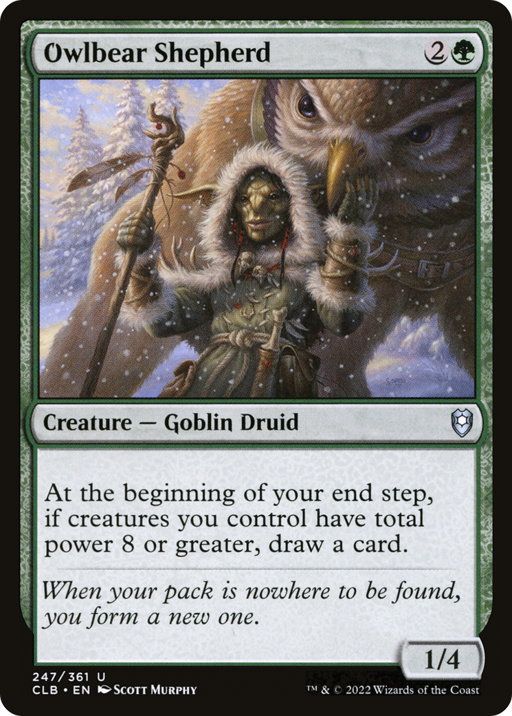 Image of Owlbear Shepherd (CLB-247) - Commander Legends: Battle for Baldur's Gate Foil