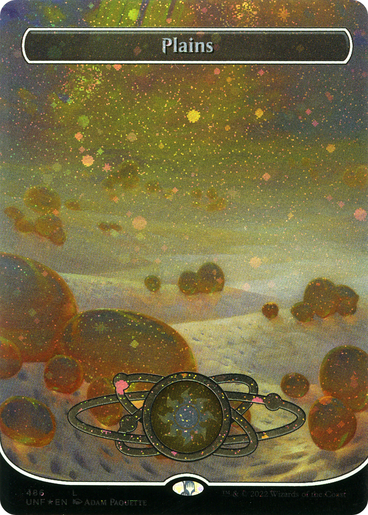 Image of Plains (486) (Borderless) (Galaxy Foil) (UNF-486) - Unfinity Foil