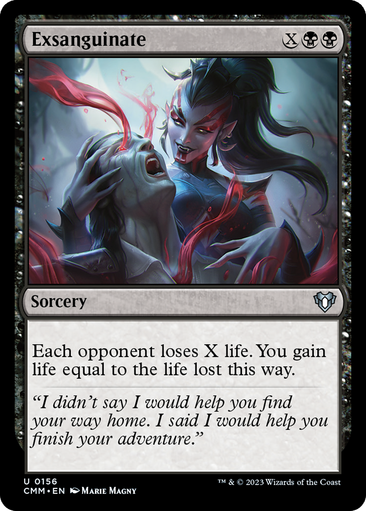 Image of Exsanguinate (CMM-156) - Commander Masters Foil