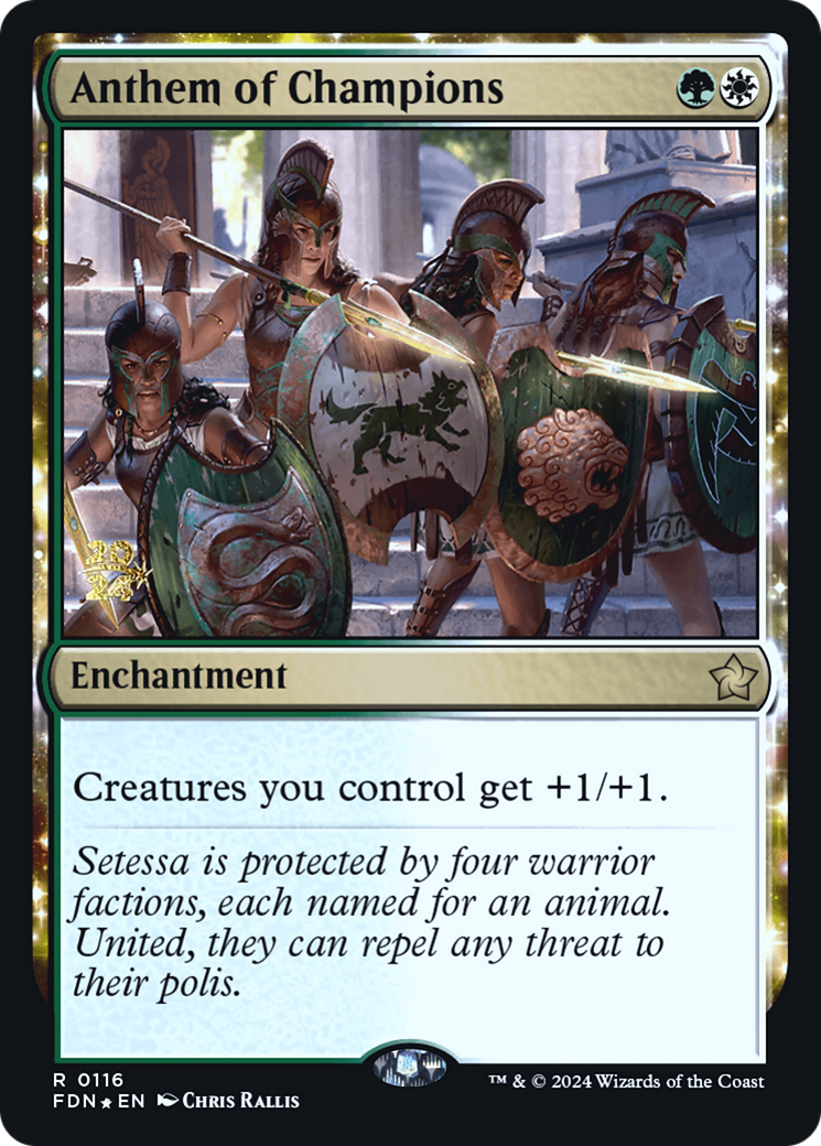 Image of Anthem of Champions (PRE-116) - Foundations Promos: (enchantment) Foil