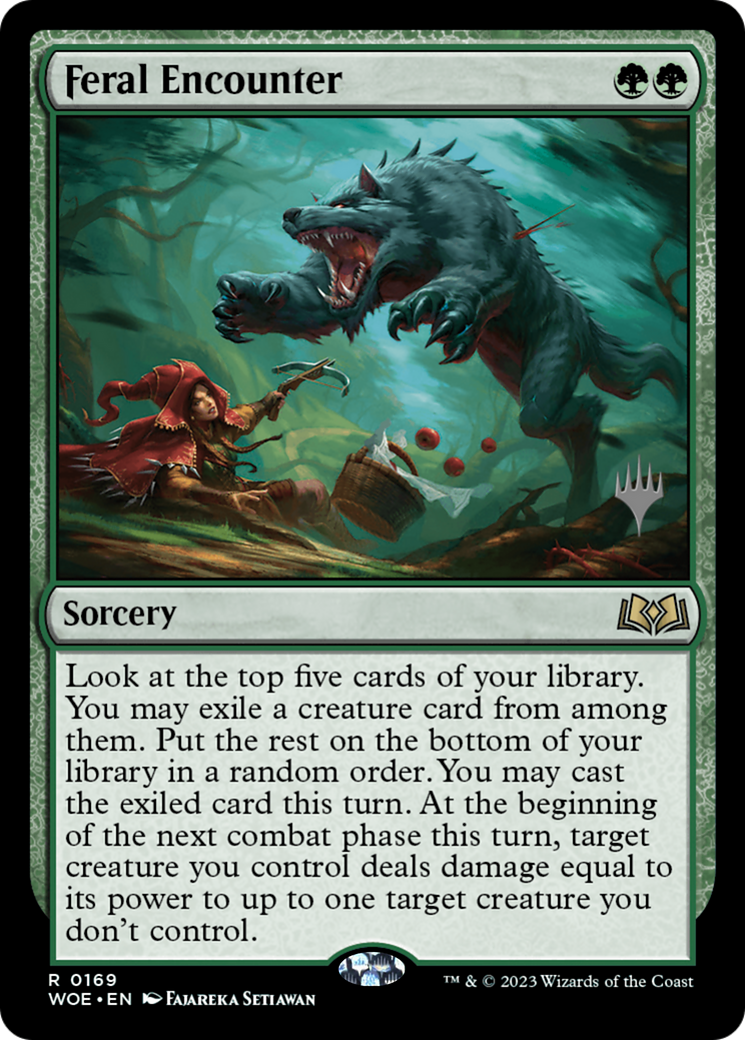 Image of Feral Encounter (PPWOE-169) - Wilds of Eldraine Promos Foil