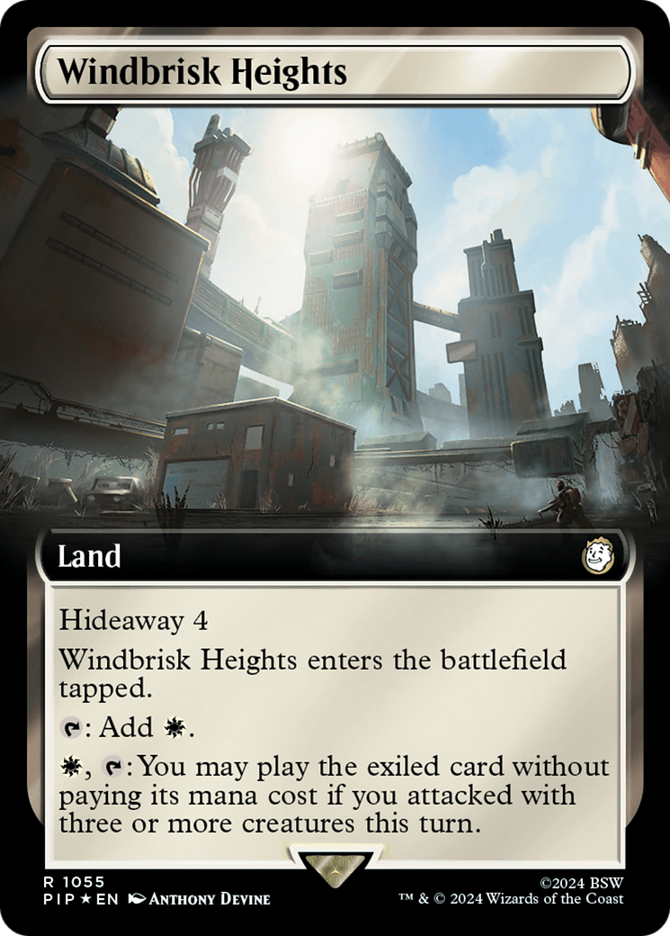 Image of Windbrisk Heights (Extended Art) (Surge Foil) (PIP-1055) - Fallout: (Extended Art) Foil